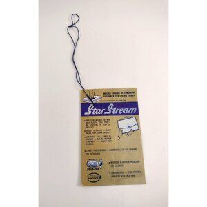 Star Stream Vintage Luggage Tag By Spencer Poly-Pro Travel Paper Bag Label